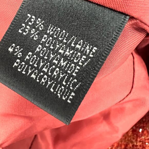 Lafayette 148 Womens 6 Wool Blend Super Sparkly Burnt Orange Blazer Jacket Top - Picture 8 of 10
